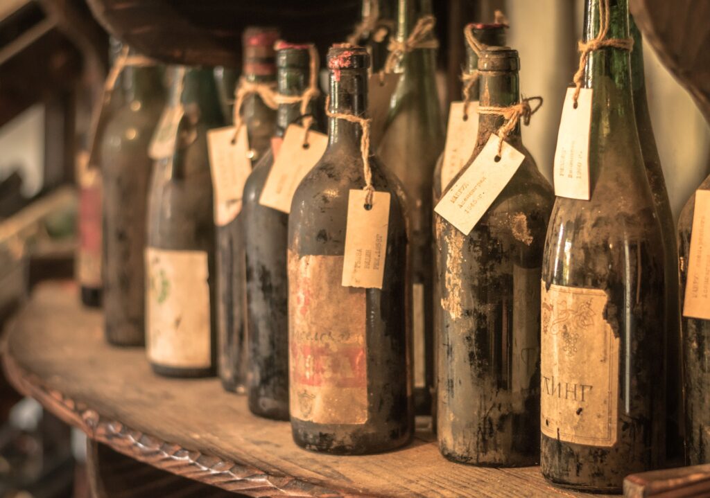 Old bottles of wine to invest